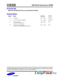 Datasheet K7A203600B-QC14 производства Samsung